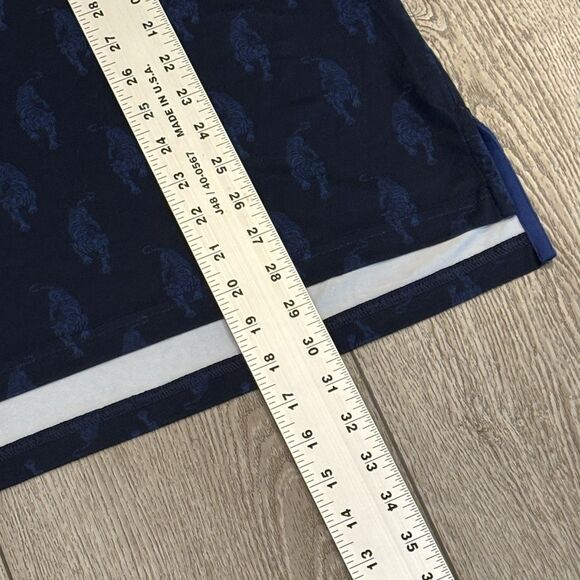 RLX Ralph Lauren Polo Shirt Mens XL Tiger All Over Print Blue Polyester Golf - Picture 4 of 7